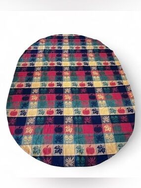 Plaid Harvest Round Tablecloth - Multicolor
